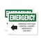 Signmission Ammonia Diffuser Control With Symbol Emergency Sign, Plastic, 10in W x 7in L, 2PK OS-2PACK-EM-P-710-L-10293 - alternate 1